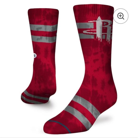 Stance Houston Rockets Red Tie Dyed Men's Crew Socks Large NWOT - Picture 1 of 11